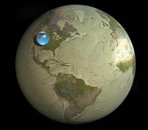 Toda el agua de la Tierra, en una esfera