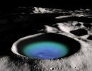 Detectan agua helada en el polo sur de la Luna