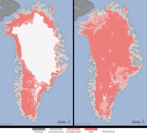 Alerta: Groenlandia perdió el 97% del hielo en cuatro días