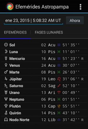 Nueva App Android: Efemérides Astropampa
