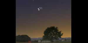 Desde Anoche y Hasta el Miércoles Dos Conjunciones en el Cielo