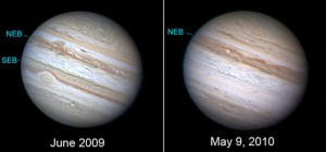 Desaparece uno de los cinturones de Júpiter